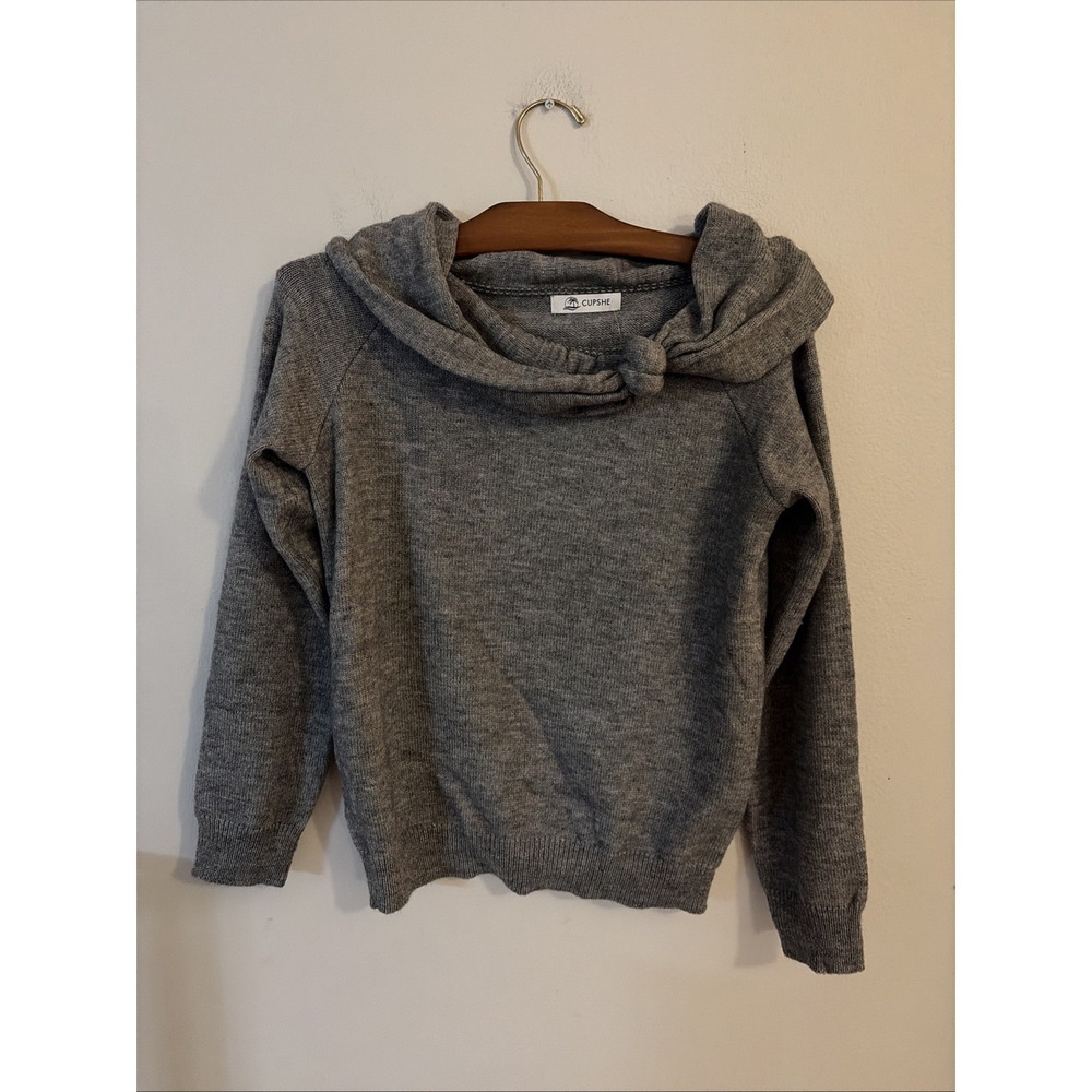 CUPSHE‎ Gray Cowl Knit Sweater Size L NWT